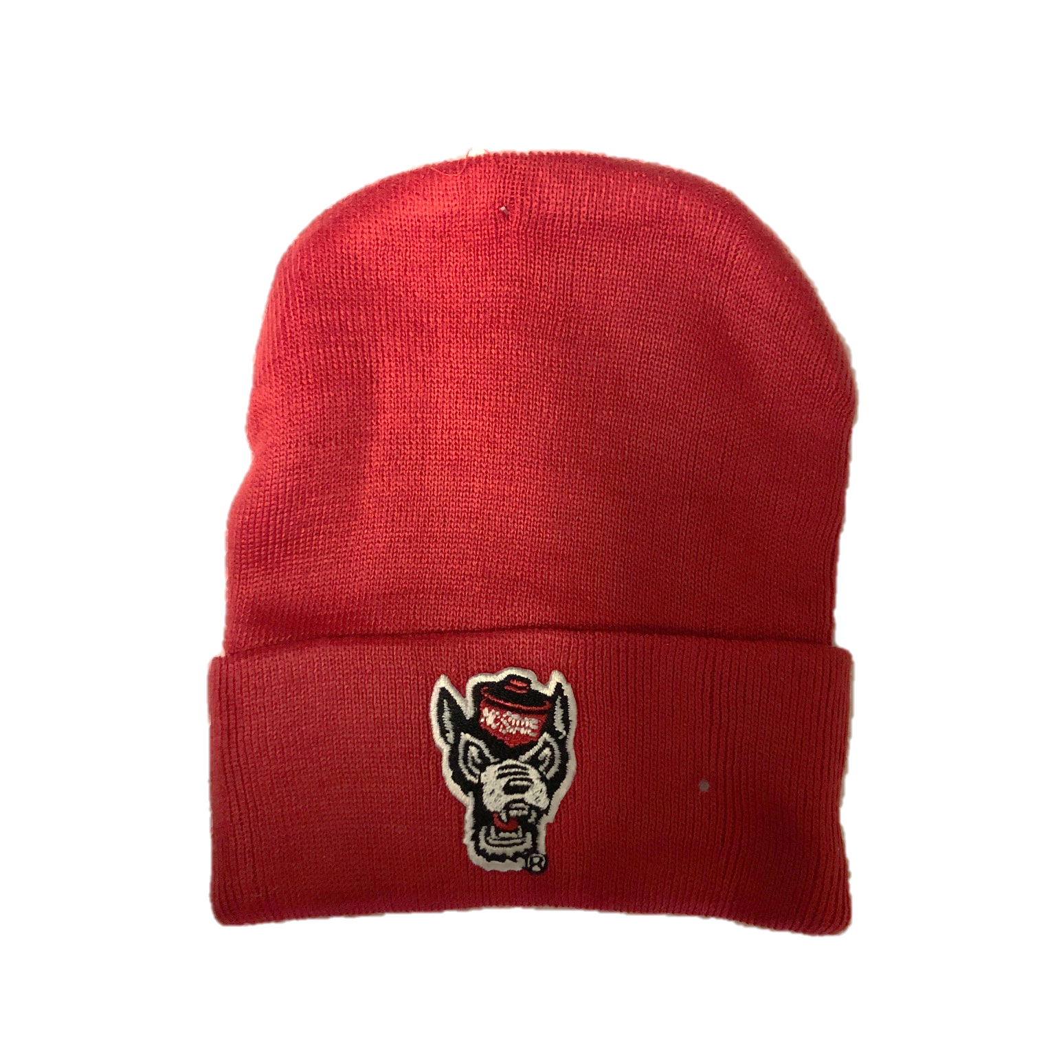 NC State Wolfpack Creative Red Wolfhead Newborn Knit Hat