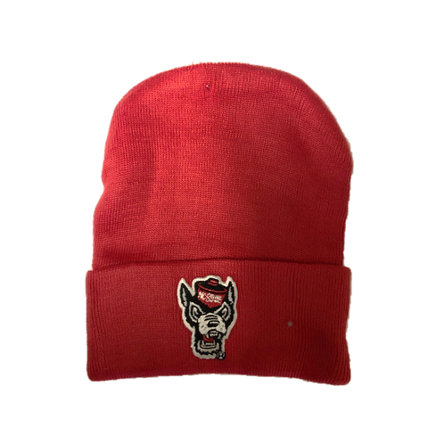 NC State Wolfpack Creative Red Wolfhead Newborn Knit Hat