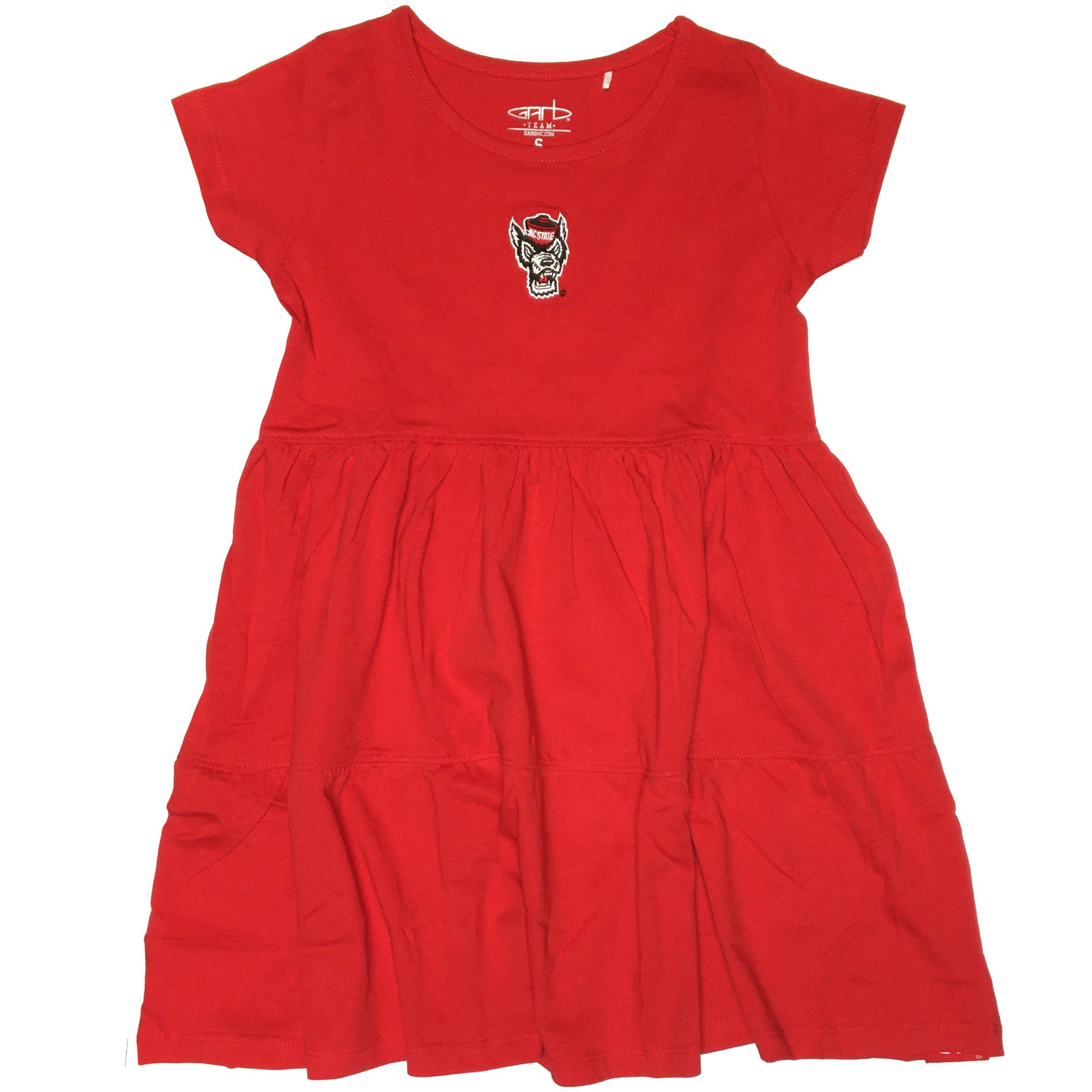 NC State Wolfpack Youth Girl's Red Fia Wolfhead Dress