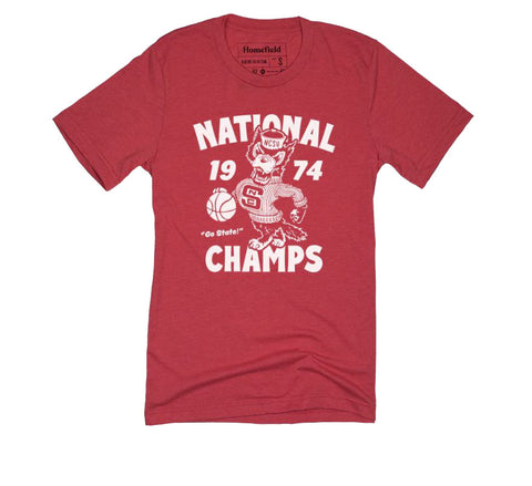 NC State Wolfpack 1974 National Champions T-shirt