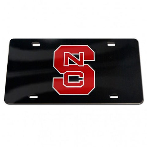 NC State Wolfpack Wincraft Black Block S License Plate