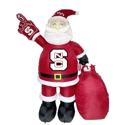 NC State Wolfpack 7' LED Lit Inflatable Santa