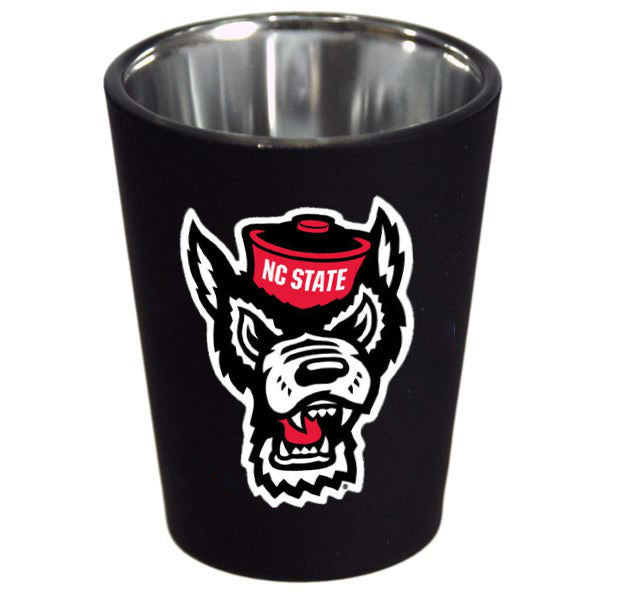 NC State Wolfpack Matte Black Wolfhead Shot Glass