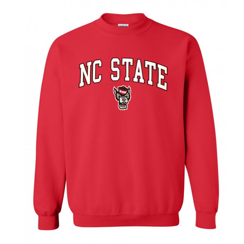 NC State Wolfpack Red Signature Wolfhead Crewneck Sweatshirt