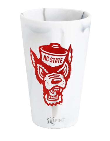 NC State Wolfpack 16oz Mountain Marble Red Wolfhead Silipint
