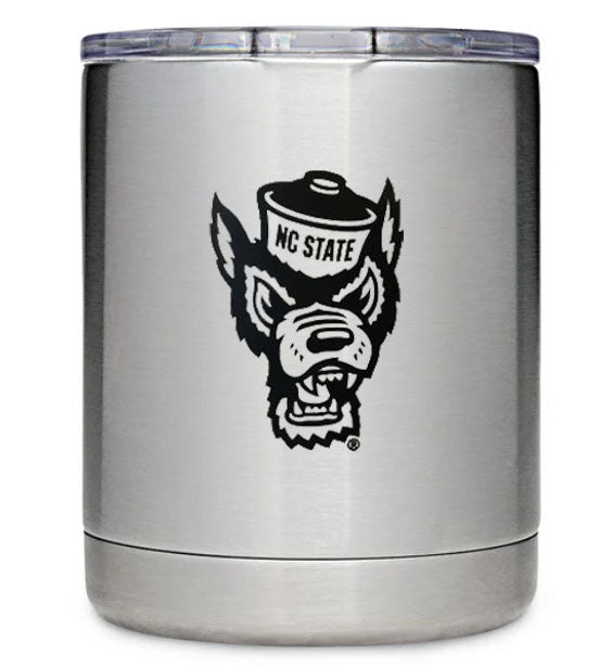NC State Wolfpack Yeti Silver Wolfhead 10oz. Lowball