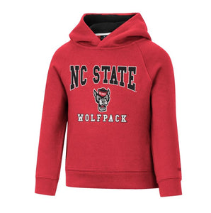 NC State Wolfpack Toddler Boy's Red Wolfhead Hooded Sweatshirt