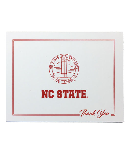 NC State Wolfpack White Hallmark Seal Thank You Stationery Set