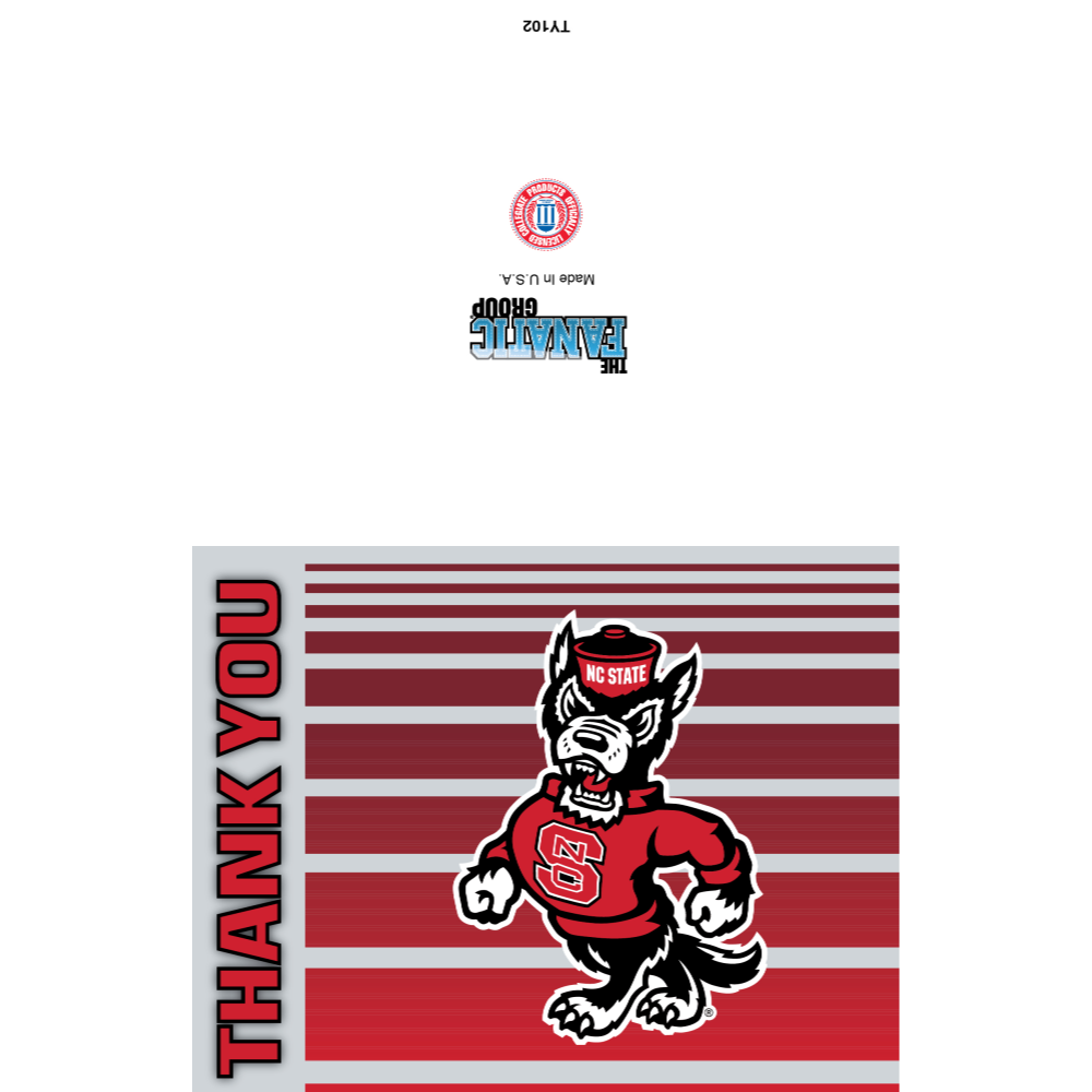 NC State Wolfpack Strutting Wolf Thank You Card Set