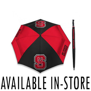 NC State Wolfpack Red and Black 62" WindSheer Hybrid Umbrella