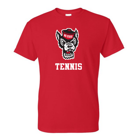 NC State Wolfpack Youth Red Wolfhead Tennis T-Shirt