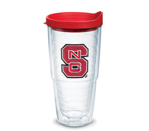 NC State Wolfpack 24oz Block S Tervis Tumbler w/Red Lid