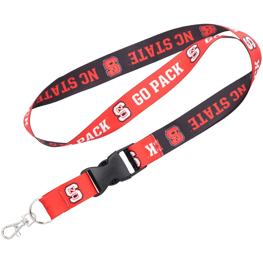 NC State Wolfpack Red and Black Go Pack Lanyard w/Buckle Release