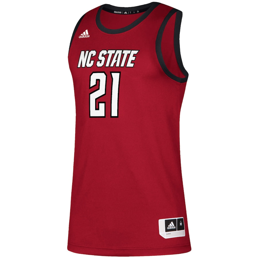 NC State Wolfpack Adidas Red #21 Swingman Basketball Jersey