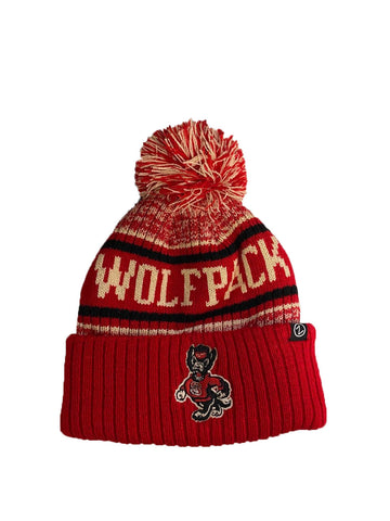 NC State Wolfpack "Stenmark" Strutting Wolf Knit Cuffed Pom Beenie