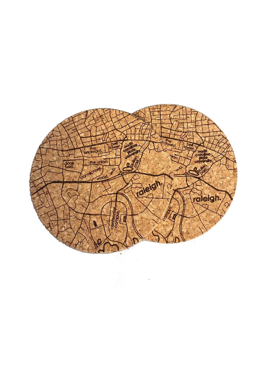 NC State Wolfpack College Town Cork Coaster Pair