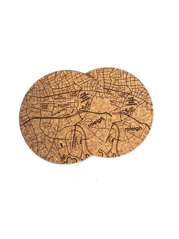 NC State Wolfpack College Town Cork Coaster Pair