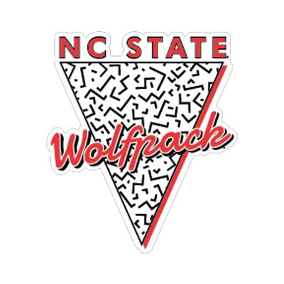 NC State Wolfpack 90's Triangle Rugged Sticker