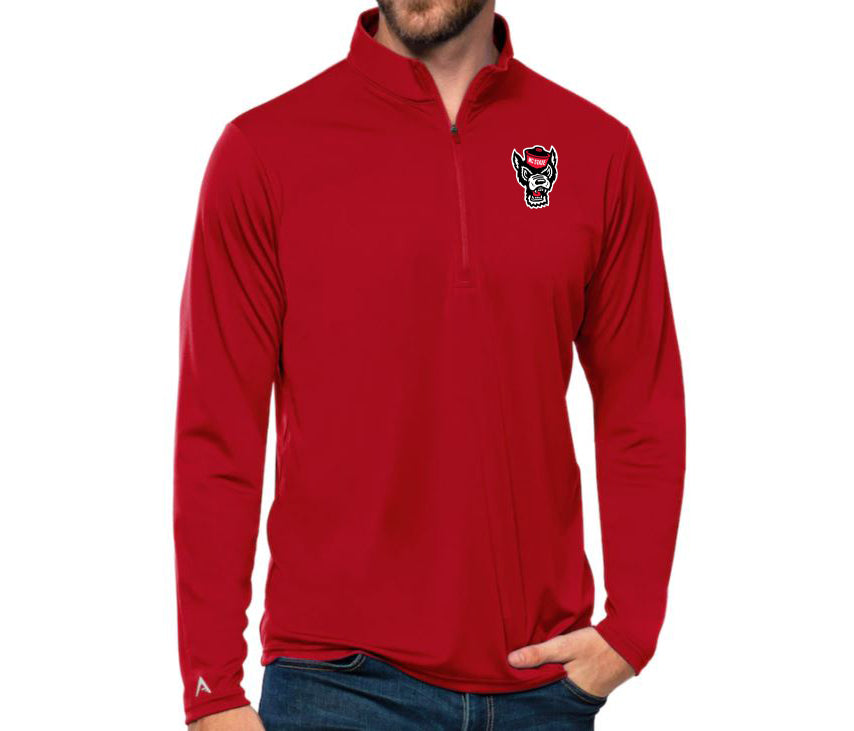 NC State Wolfpack Men's Red Wolfhead Tribute 1/4 Zip Pullover