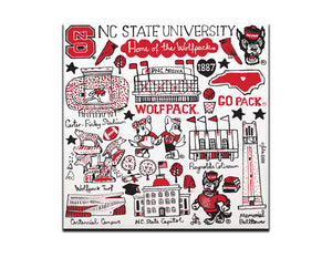 NC State Wolfpack Julia Gash Landmarks 7" Square Stone Trivet