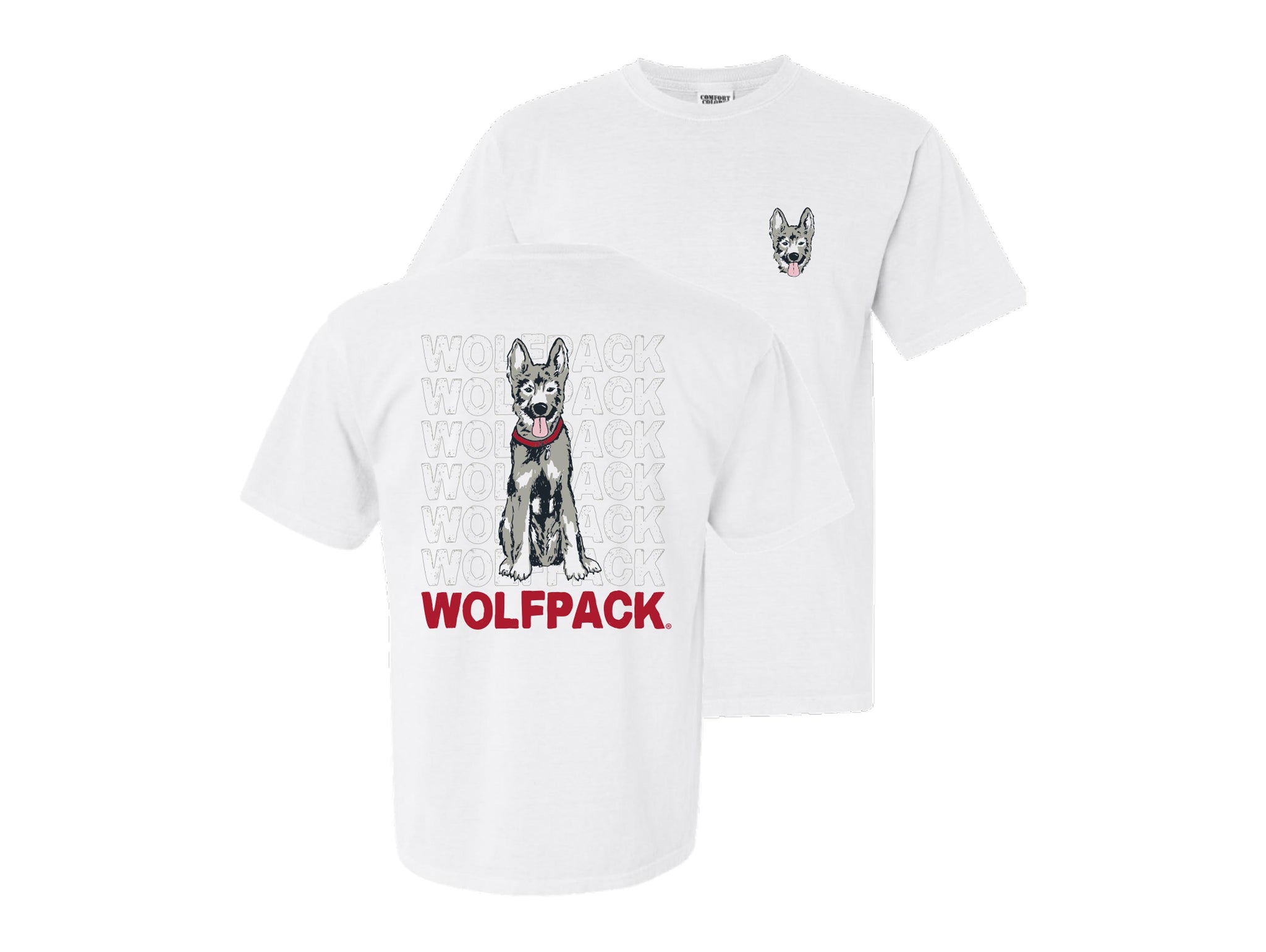 NC State Wolfpack Comfort Colors White Tuffy III T-Shirt