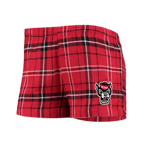 NC State Wolfpack Women's Red and Black Ultimate Flannel Shorts