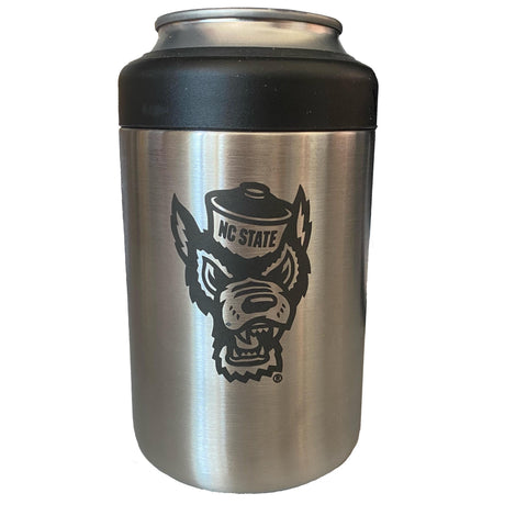NC State Wolfpack Yeti Silver Wolfhead Rambler Colster 2.0
