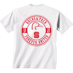 NC State Wolfpack Ducks Unlimited White Forever United T-Shirt