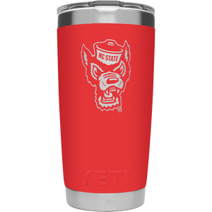 NC State Wolfpack Yeti Red Wolfhead 20oz Rambler Tumbler