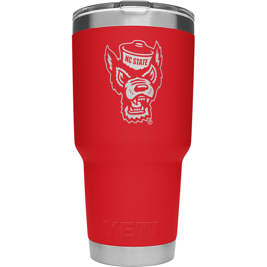 NC State Wolfpack YETI 30oz Red Wolfhead Rambler Tumbler
