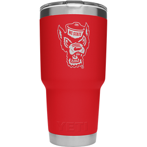 NC State Wolfpack YETI 30oz Red Wolfhead Rambler Tumbler