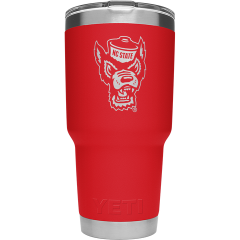 NC State Wolfpack YETI 30oz Red Wolfhead Rambler Tumbler