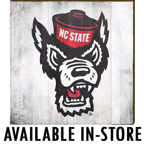 NC State Wolfpack Rustic Wolfhead Logo Mill Wood Art