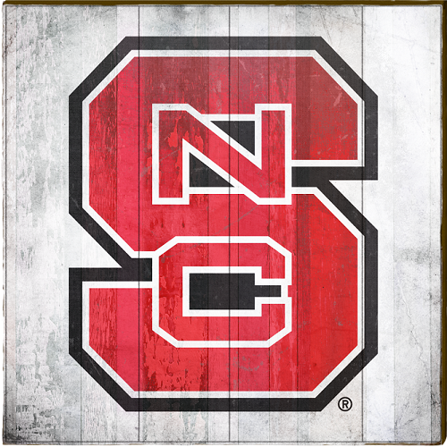 NC State Wolfpack Rustic Block S Logo Mill Wood Art