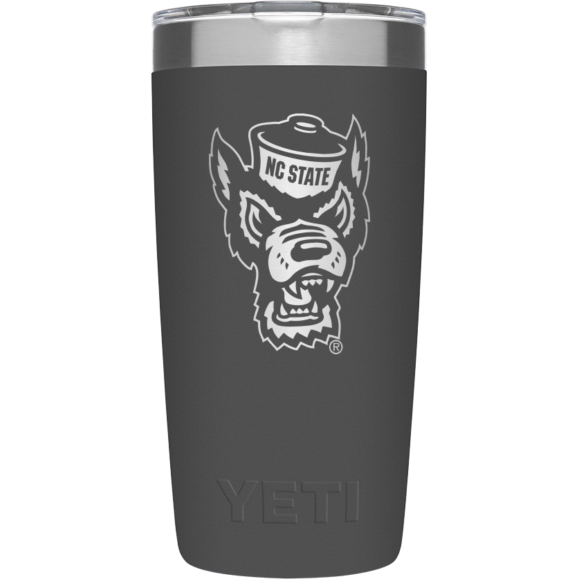 NC State Wolfpack Yeti Charcoal Wolfhead Rambler 10 oz Tumbler