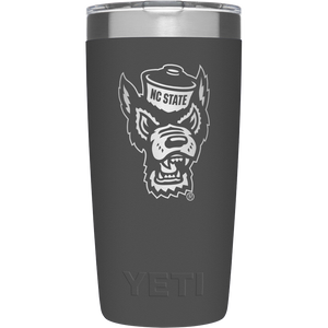 NC State Wolfpack Yeti Charcoal Wolfhead Rambler 10 oz Tumbler