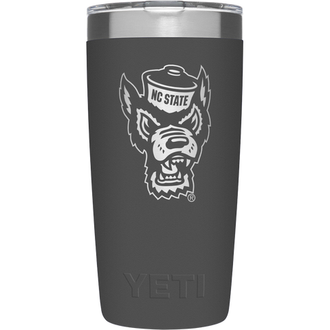 NC State Wolfpack Yeti Charcoal Wolfhead Rambler 10 oz Tumbler