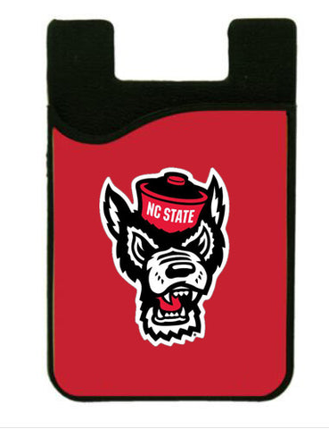NC State Wolfpack Black and Red Wolfhead Media Wallet w/ Screen Cleaner
