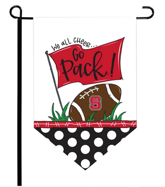 NC State Wolfpack We All Cheer Garden Flag