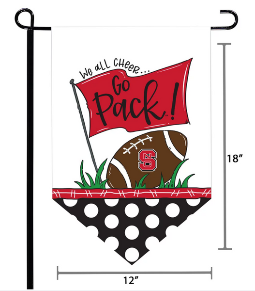 NC State Wolfpack We All Cheer Garden Flag