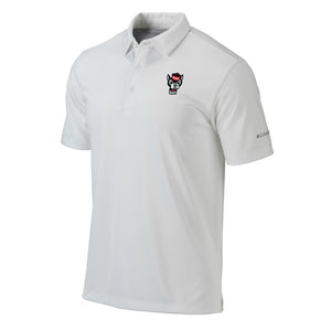 NC State Wolfpack Columbia White Omni-Wick Drive Wolfhead Polo