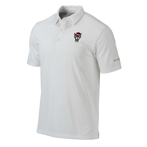 NC State Wolfpack Columbia White Omni-Wick Drive Wolfhead Polo