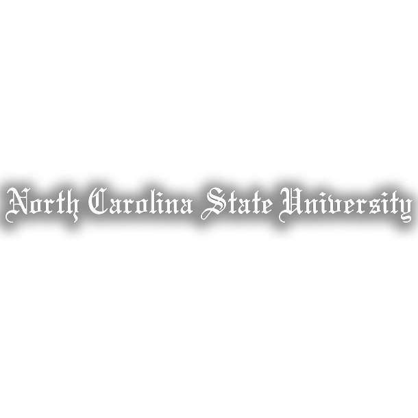 NC State Wolfpack White Old English Text Decal