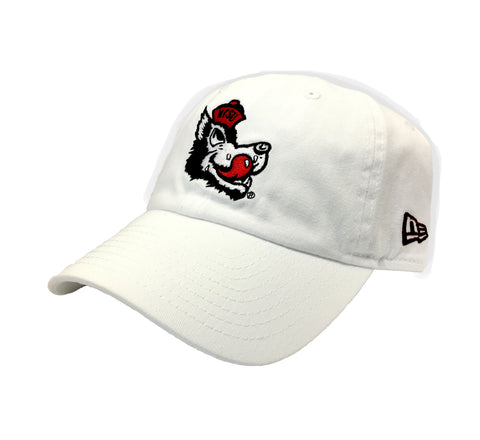 NC State Wolfpack New Era White Slobbering Wolf Adjustable Hat