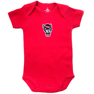 NC State Wolfpack Infant Red Wolfhead Onesie