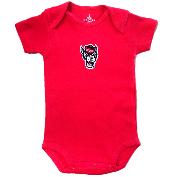 NC State Wolfpack Infant Red Wolfhead Onesie