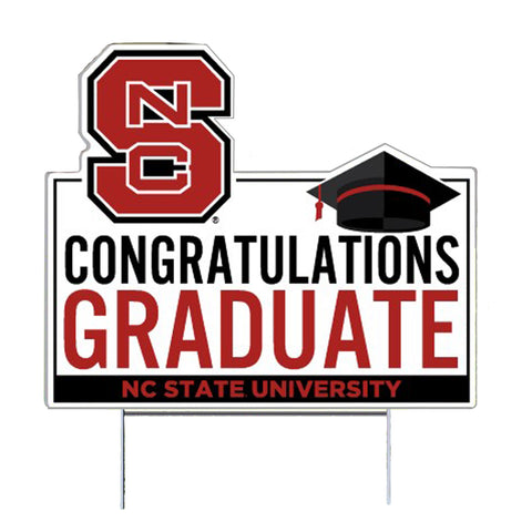 NC State Wolfpack Congratulations Graduate Lawn Sign