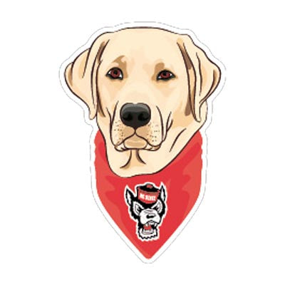 NC State Wolfpack Yellow Lab Rugged Sticker