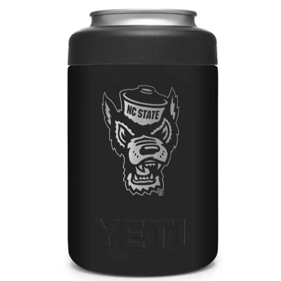 NC State Wolfpack Yeti Black Wolfhead Rambler Colster 2.0 – Red