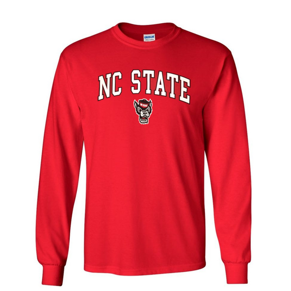 NC State Wolfpack Red Signature Wolfhead Long Sleeve T-Shirt